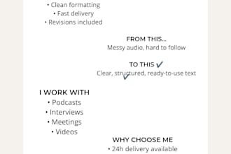 transform recordings into polished words