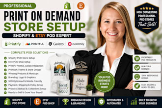 setup shopify print on demand shopify pod store manager etsy pod shop printify