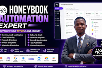 automate honeybook workflows, client onboarding and CRM