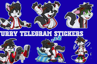 draw furry telegram stickers discord stickers animated emotes nsfw sticker pack