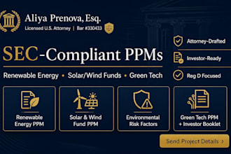 draft a strict sec compliant renewable energy ppm