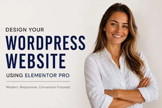 design your wordpress website using elementor pro