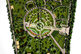 render 3d masterplan layout design, lumion 9 render, bird eye view,3d zoo layout