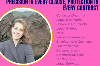 draft legal contracts, agreements, and business documents