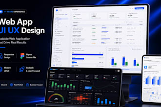 design modern web app UI UX and saas dashboard in figma