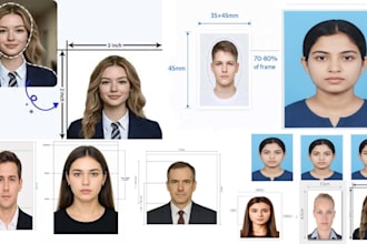 make passport and visa photos from any picture just in 30 minutes