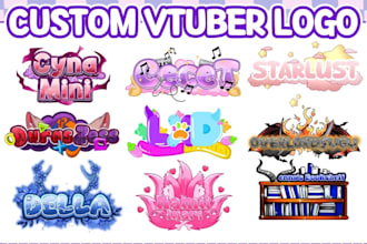 design your vtuber channel branding logo panels and emotes