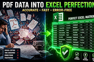 extract technical PDF and datasheets into audited excel matrices