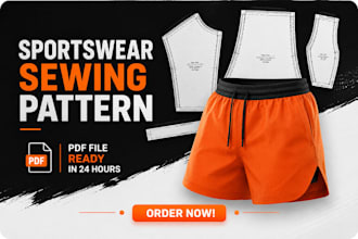 create sportswear sewing pattern activewear pattern and pattern grading