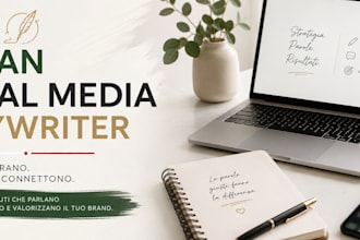 write engaging social media content and copywriting in italian