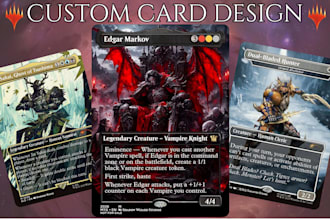 design custom mtg card design, alter tcg fantasy illustration, tabletop game art
