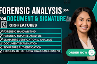provide forensic document analysis, signature verification and forgery detection