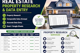 do real estate property research, and accurate data entry