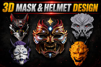 sculpt 3d cosplay mask 3d helmet 3d wearable armor design prop anime 3d printing
