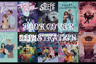 draw custom book cover illustration fantasy romance or scifi cover art
