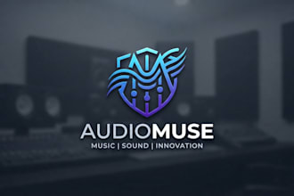 design a modern mixer logo for music and audio brand