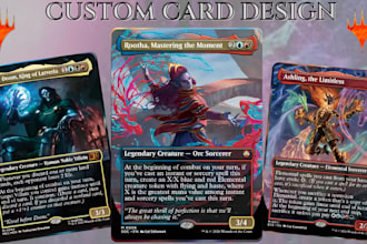 design custom mtg card design alter anime tcg fantasy illustration tabletop
