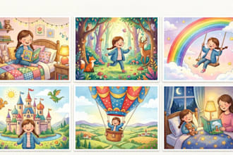 illustrate a whimsical children picture book for children