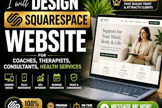 design squarespace website for coach consultant therapy health service web blogs
