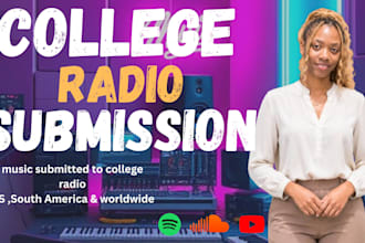 spin your songs to 200 south america and 500 US college radio stations