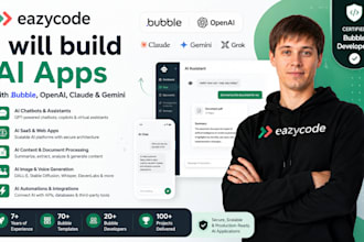 build an ai web app with bubble, openai, claude or gemini