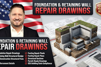 design foundation nd retaining wallrepair drawings fr mid constructionstructaral