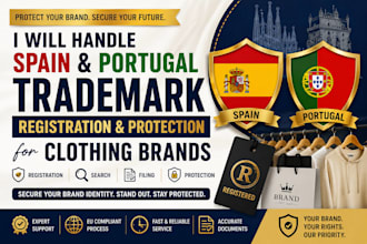 register your trademark in spain portugal for clothing brand and fashion