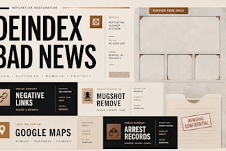 deindex bad news, negative links, mugshot remove google maps, arrest records