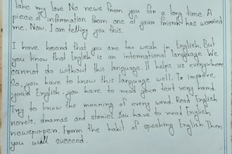write beautiful handwriting  letters