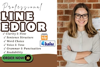 be professional line editor, do line editing, copy, proofreading for manuscript