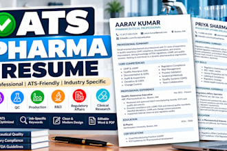 write an ats friendly pharma resume for pharmaceutical jobs