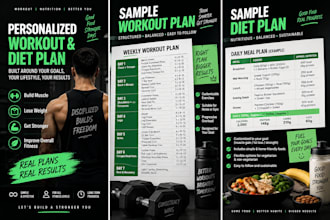 create a personalized workout and diet plan