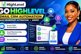 setup gohighlevel email crm automation, saas membership automation survey funnel