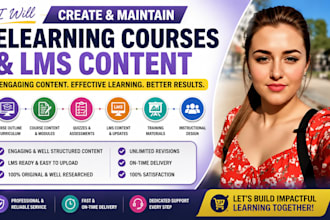 create and maintain elearning courses, lms content