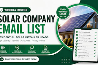 build a verified solar company email list residential solar installer leads