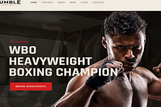 design wix boxing gym website martial arts fight gym kickboxing website