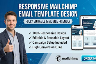 design responsive mailchimp email template and newsletter