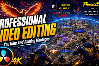 edit high energy gaming videos and youtube montages