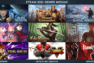 design quality steam capsule art game poster steam art and game banner