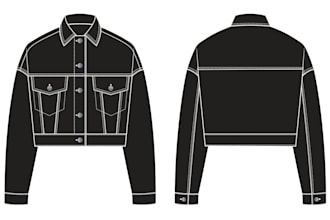 design denim jeans pants jacket tech pack fashion cad for clothing manufacturers