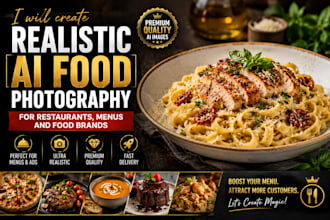 create ai food photos for restaurants and brands