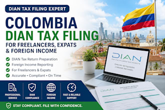 handle dian tax filing for colombia freelancers and expats, foreign income