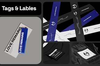 design hang tag and neck label for fashion or clothing brand