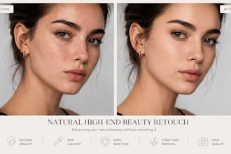 natural high end beauty photo retouching