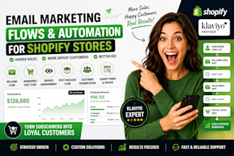 set up klaviyo email marketing, flows and automation for shopify stores