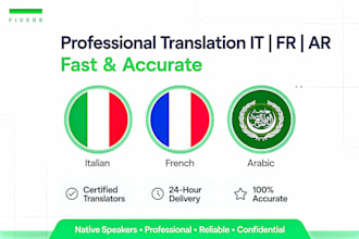 traduco testi tra italiano, francese e arabo