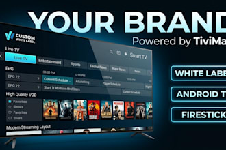 customize wave iptv player with your brand, custom UI for android TV firestick
