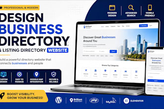 design brilliant directory, business directory and listing directory website