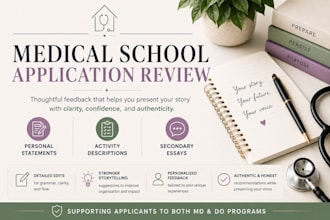 review and edit your medical school application essays