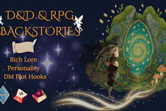 write a compelling dnd or rpg character backstory and profile